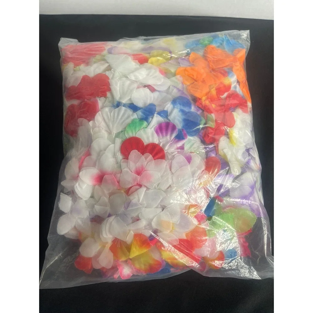 Prextex Flower Lei Necklace 40-Pack Multicolor Hawaiian Party Favors PR-FL100-40